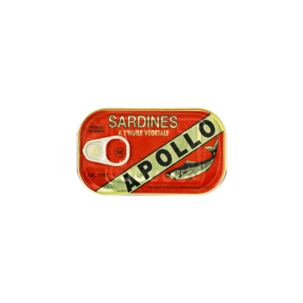 SARDINE APOLLO VEGETABLE OIL 125GR
